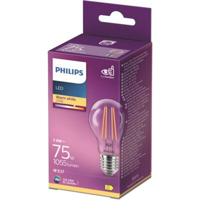 pdp-image-Philips Led fil standaard helder E27 75W