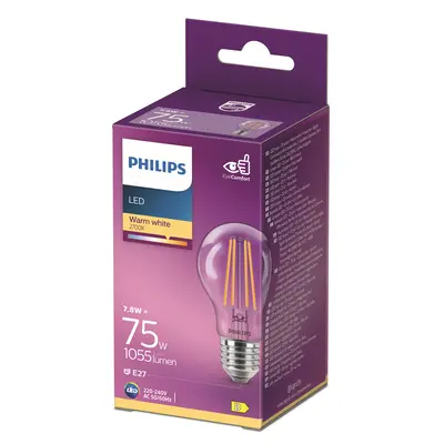 pdp-image-Philips Led fil standaard helder E27 75W