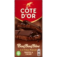 Een afbeelding van Côte d'Or Bonbonbloc puur chocolade truffel cacao
