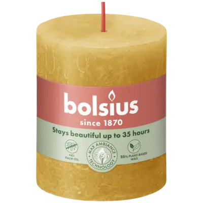 pdp-image-Bolsius Rustieke kaars okergeel 8cm