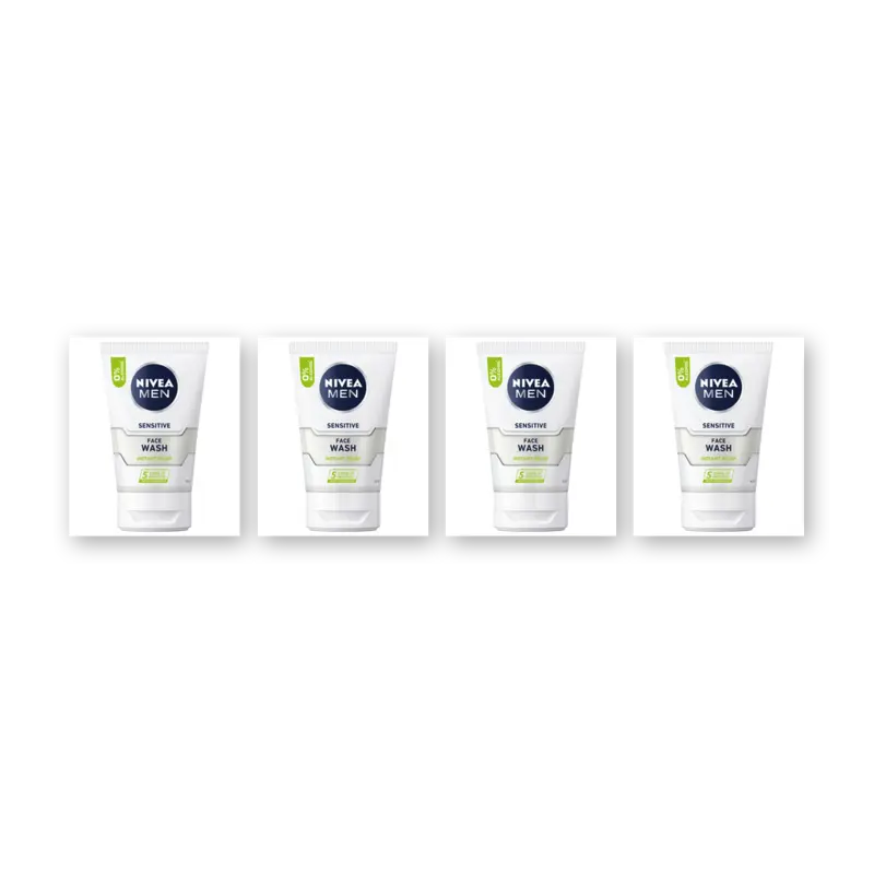 NIVEA Men sensitive gezichtsreiniger gel 4-pck
