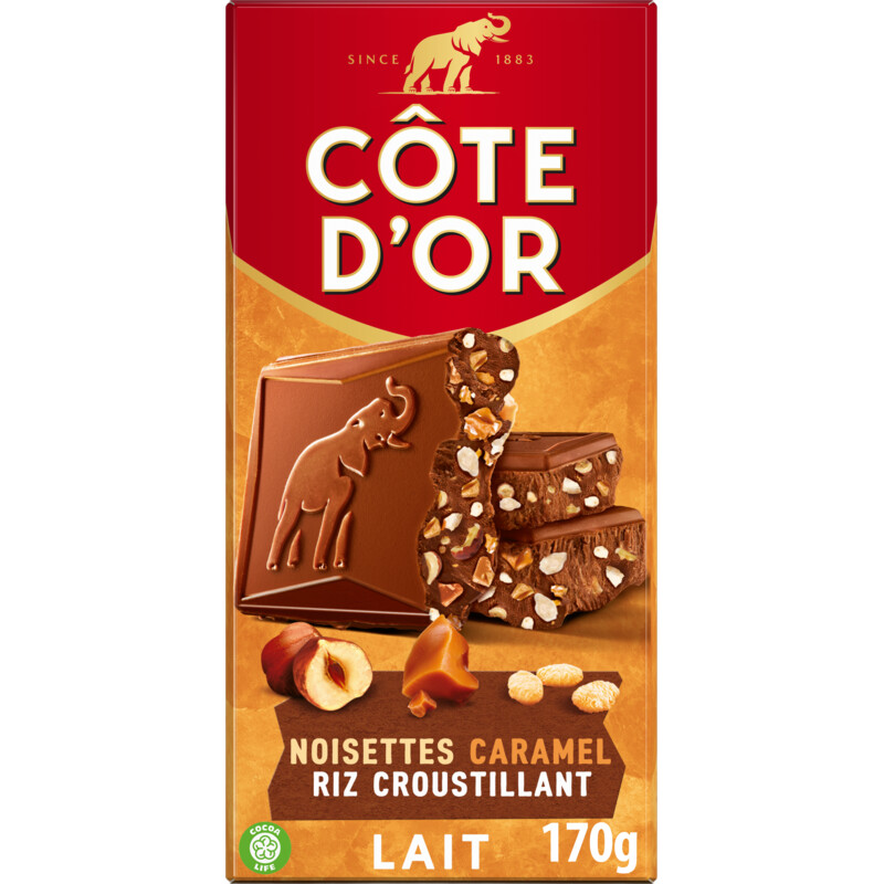 Een afbeelding van Côte d'Or Reep hazelnoten karamel