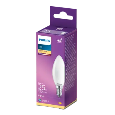 pdp-image-Philips Led fil kaars mat E14 25W