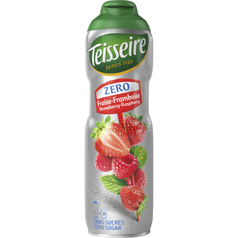Teisseire Zero aardbei framboos siroop