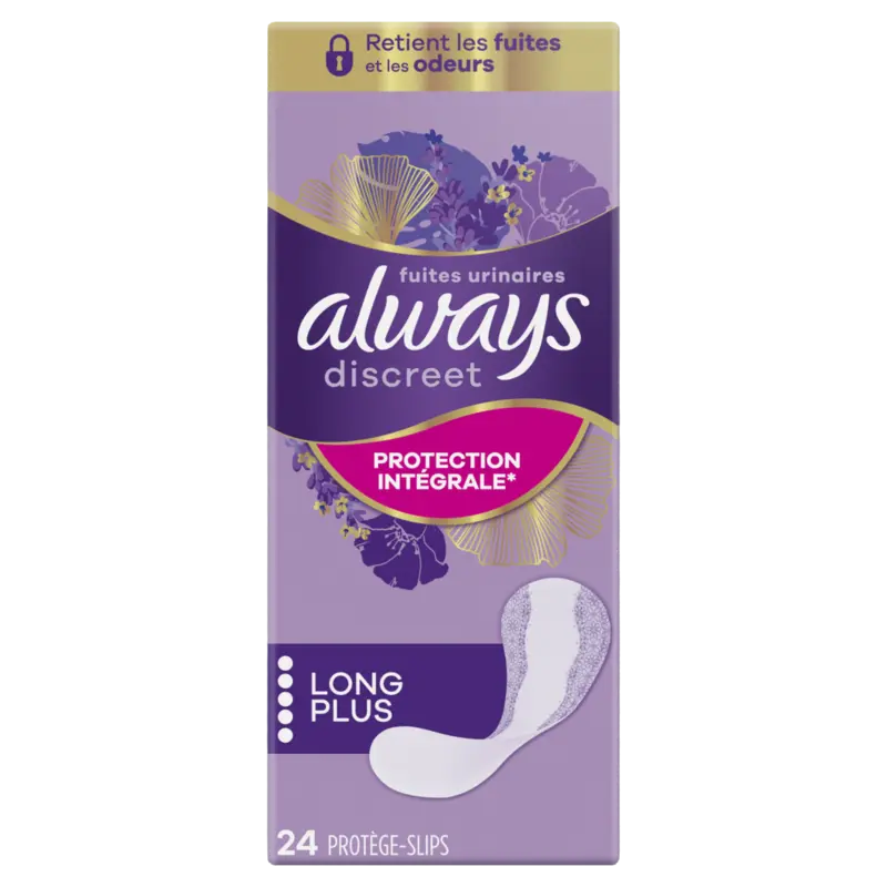 Discreet Inlegkruisjes Voor Urineverlies Long Plus 24