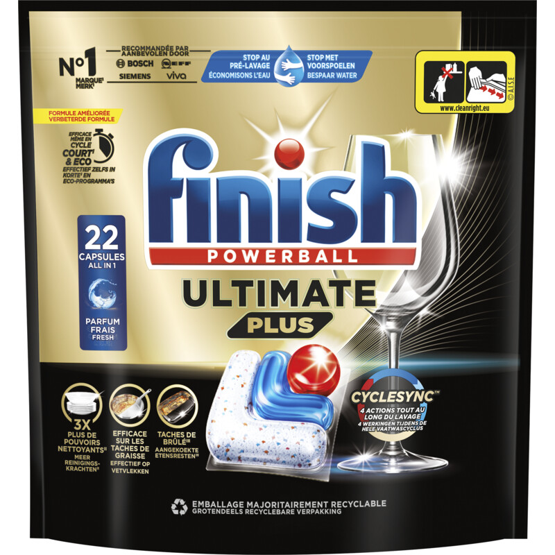 Een afbeelding van Finish Ultimate Plus vaatwastabletten