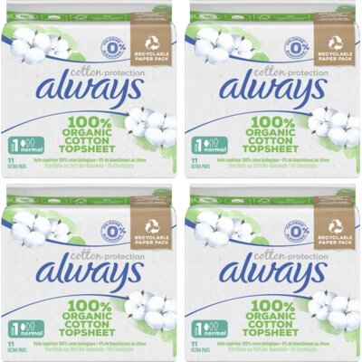 pdp-image-Always Maandverband Cotton Normal 4-pack