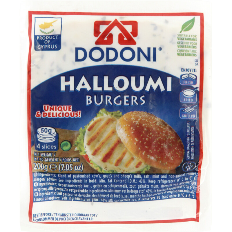 Een afbeelding van Dodoni Halloumi burgers