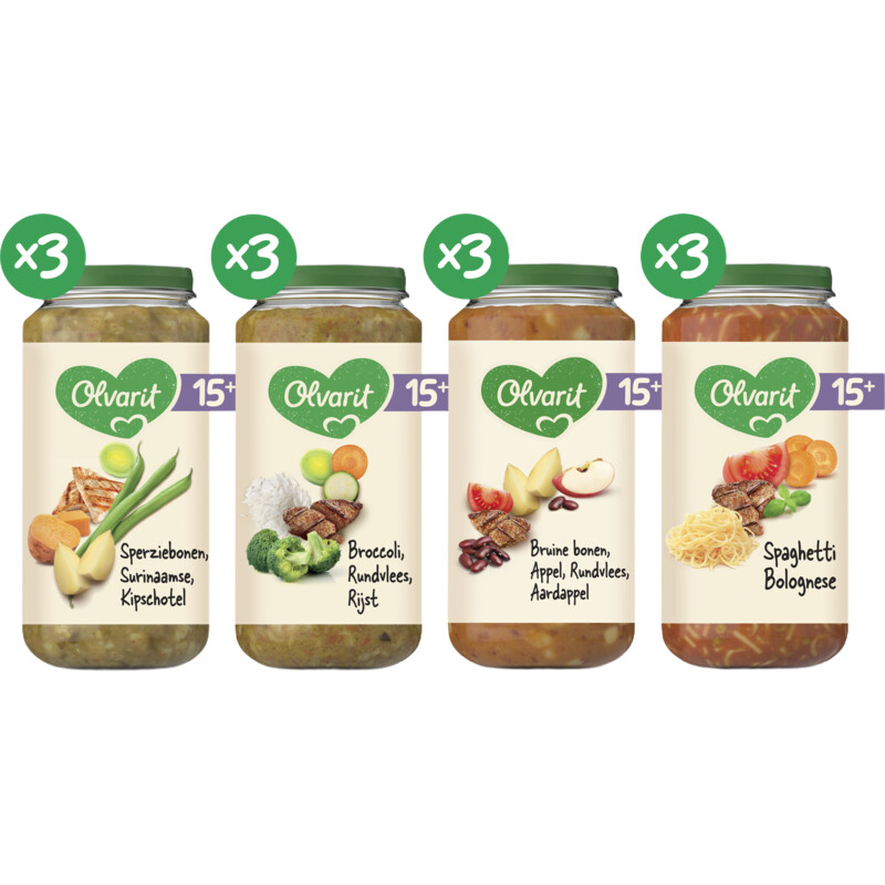 Een afbeelding van Olvarit Variatiemenu maaltijd 15m+