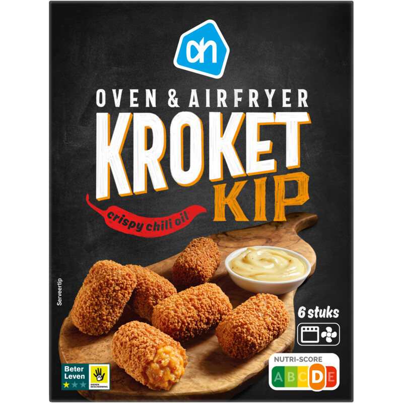Een afbeelding van AH Oven & airfryer kroket kip chili oil