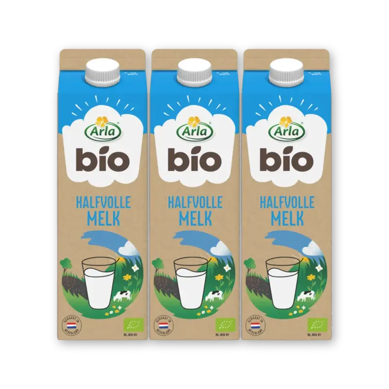 Biologisch halfvolle melk 3-pack