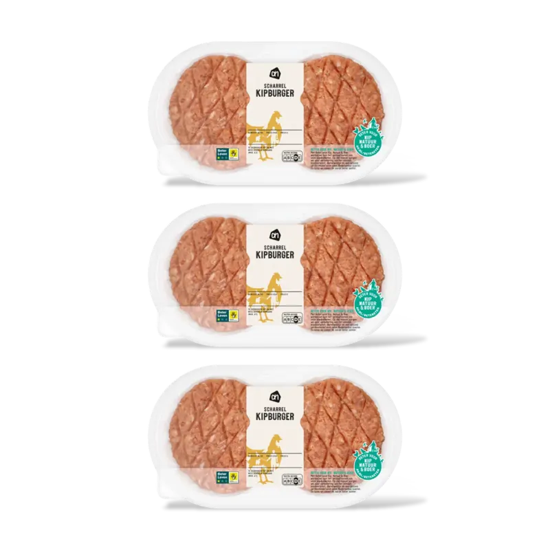 AH Scharrel kipburger 4stuks 3-pack