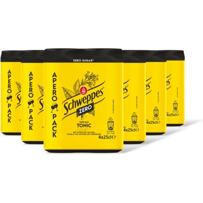 Schweppes Indian tonic zero 4-pack 6-pack