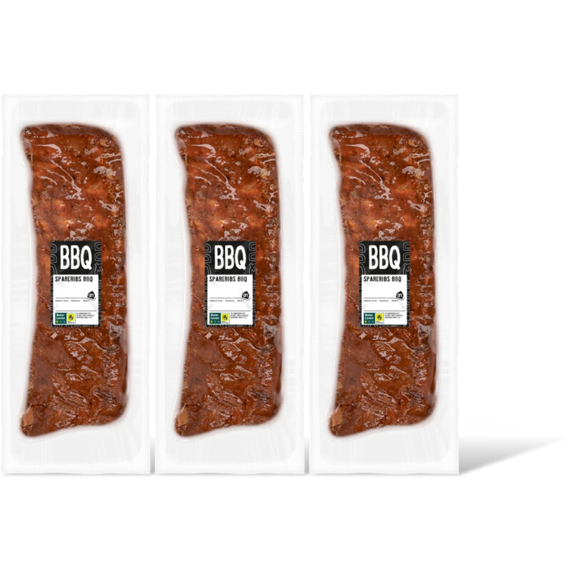 AH BBQ spareribs smokey 3-pack