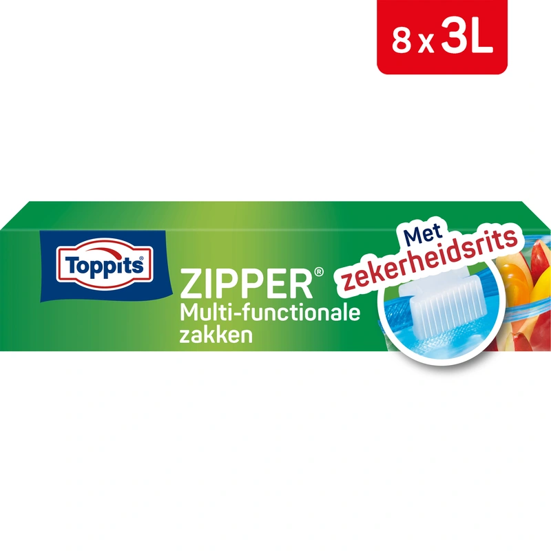 Toppits Zipper multi-functionele zakken 3 liter