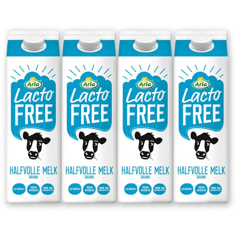 Arla Lactofree halfvolle melk 4-pack