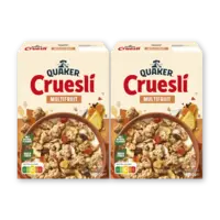 Quaker Cruesli multifruit 2-pack