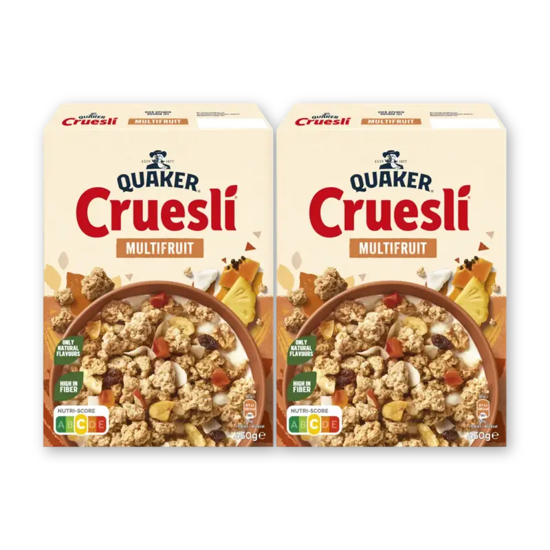 Quaker Cruesli multifruit 2-pack