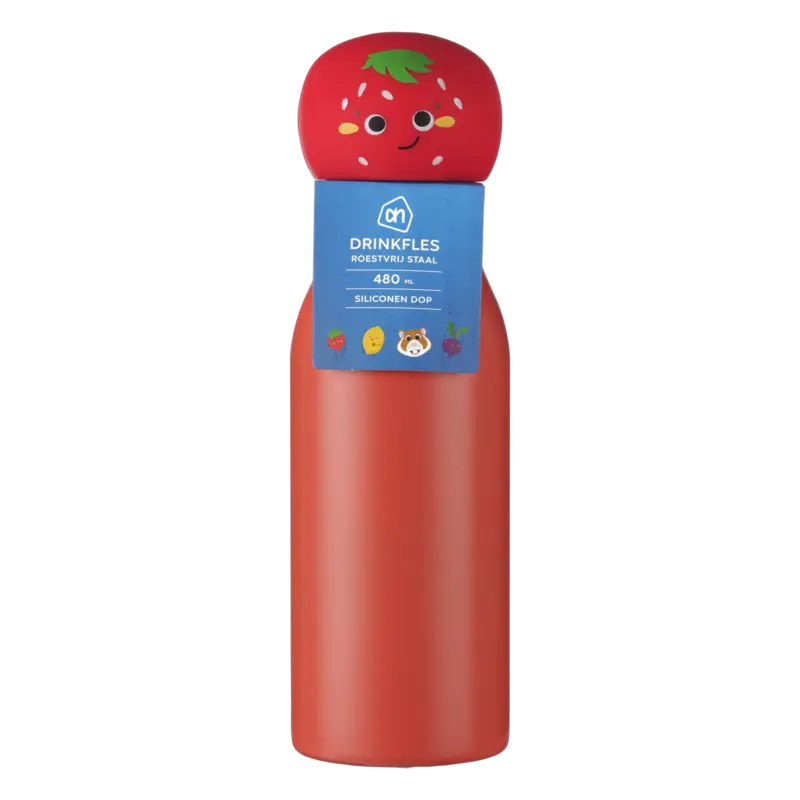 AH RVS fles aardbei