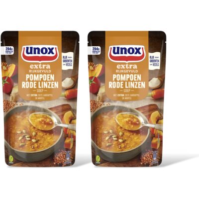 pdp-image-Unox Pompoen rode linzensoep 2-pack