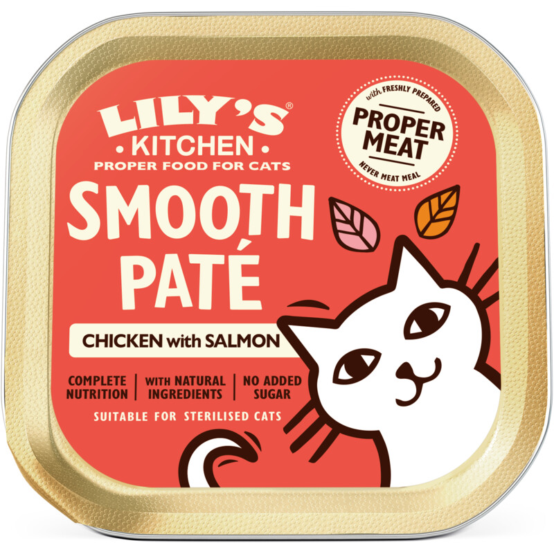 Een afbeelding van Lily's Kitchen Paté met zalm en kip
