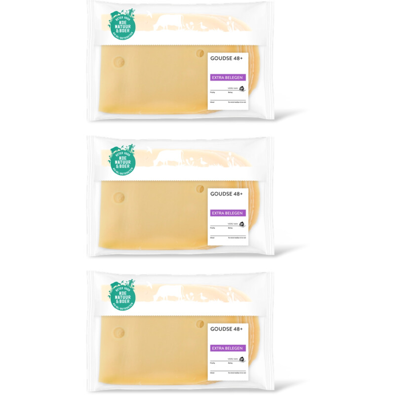 AH Goudse extra belegen 48+ plakken 3-pack