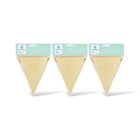 AH Glitter vlaggenlijn goud 6mtr 3-pack