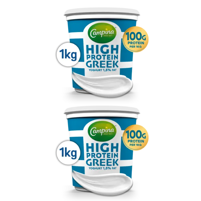 Campina  Griekse yoghurt 1,5% 1kg 2-pack