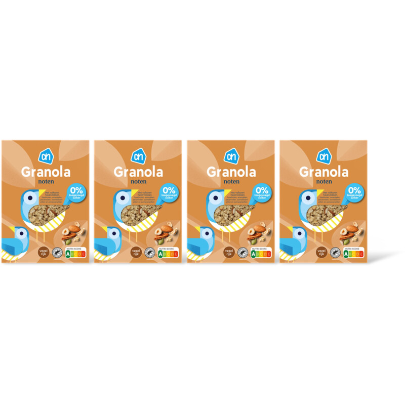 AH Granola noten 0% toegevoegd suiker 4-pck