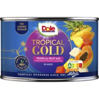 Een afbeelding van Dole Tropical gold tropisch fruitmix op sap