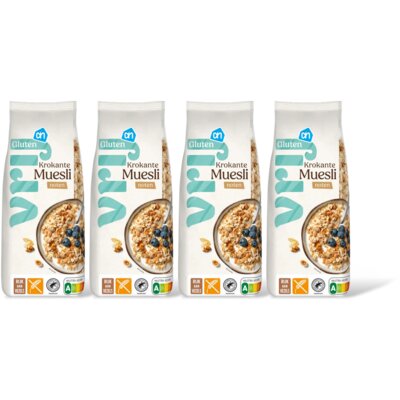 pdp-image-AH Glutenvrij Krokante muesli met noten 4-pack