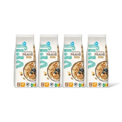 pdp-image-AH Glutenvrij Krokante muesli met noten 4-pack