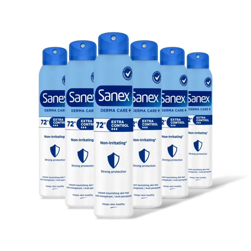 Sanex Derma care extra control deo spray 6-pck