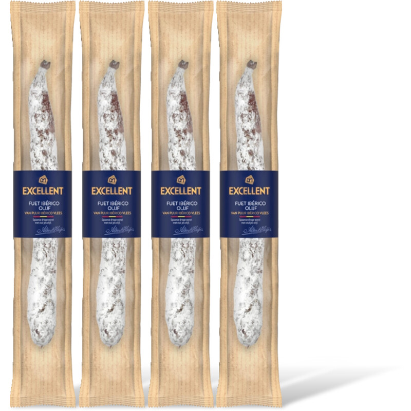 AH Excellent Fuet Iberico groene olijven 4-pack
