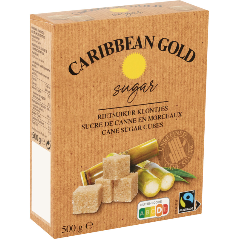 Een afbeelding van Caribbean Gold Rietsuikerklontjes