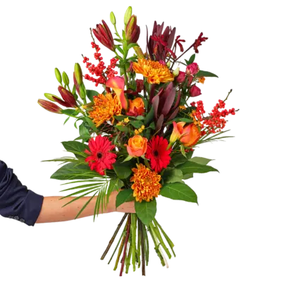 pdp-image-AH Vrolijk veldboeket rood/oranje middel
