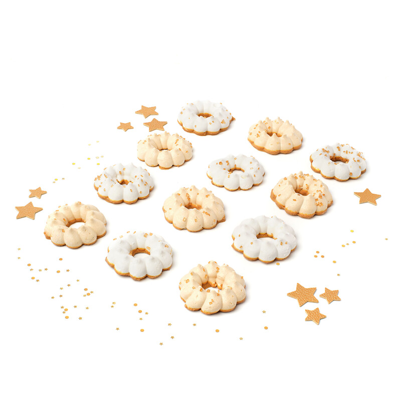 Een afbeelding van AH Excellent Meringue kransjes vanille en karamel