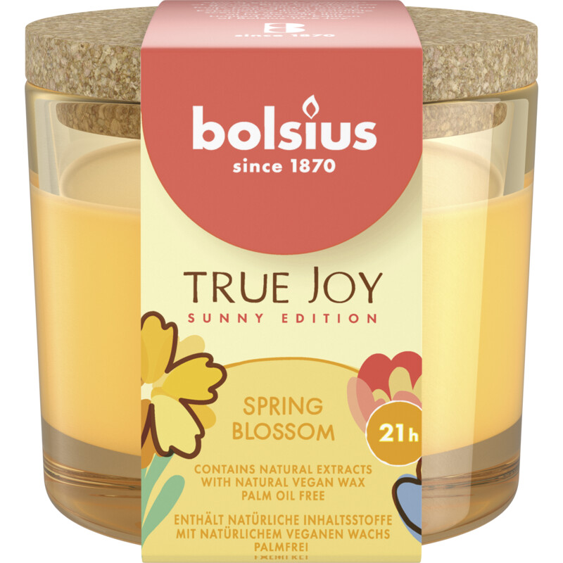 Een afbeelding van Bolsius Geurglas kurk spring blossom 66x83mm