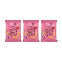 Ella's kitchen Maize puffs aardbei + banaan 6m+ bi 3-pk