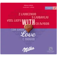 Milka With love pralines hazelnut crème