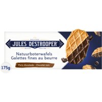 Een afbeelding van Jules Destrooper Natuurboterwafels pure chocolade