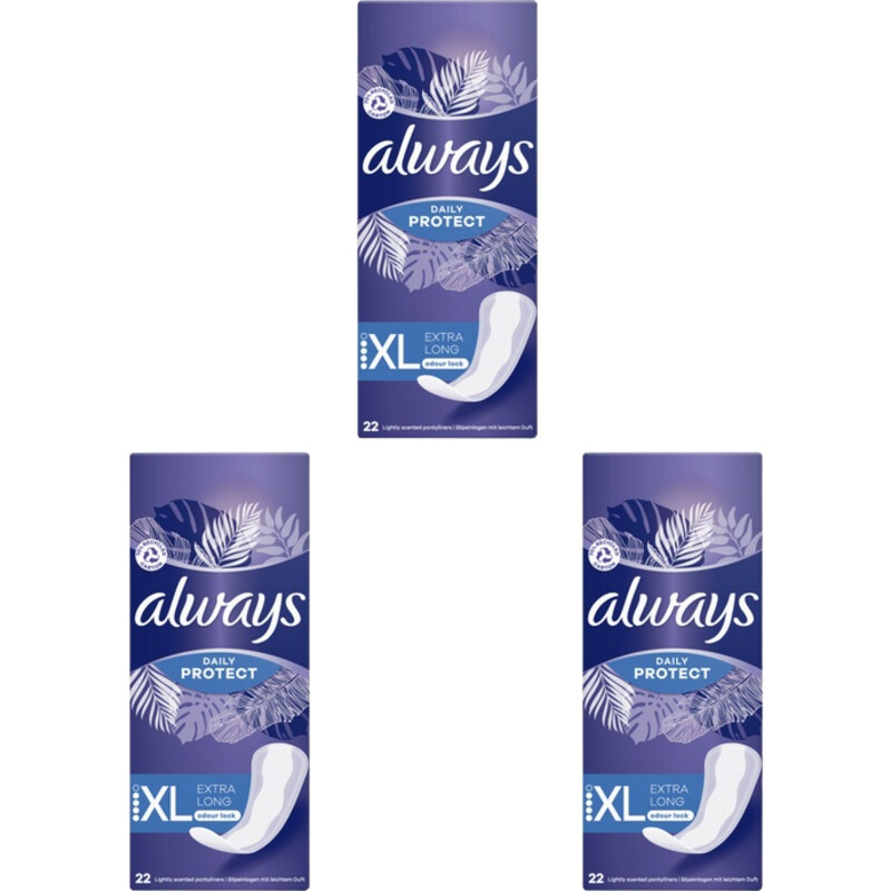 Een afbeelding van Always Dailies Extra Protect Long plus 3-pack