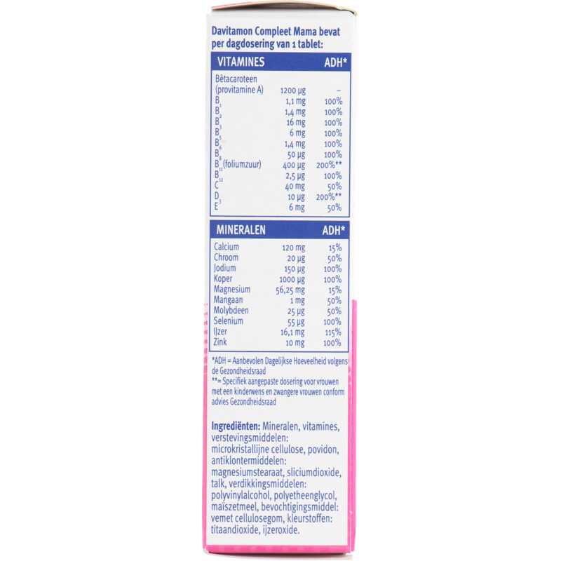 Een afbeelding van Davitamon Compleet zwanger multivitamine tabletten