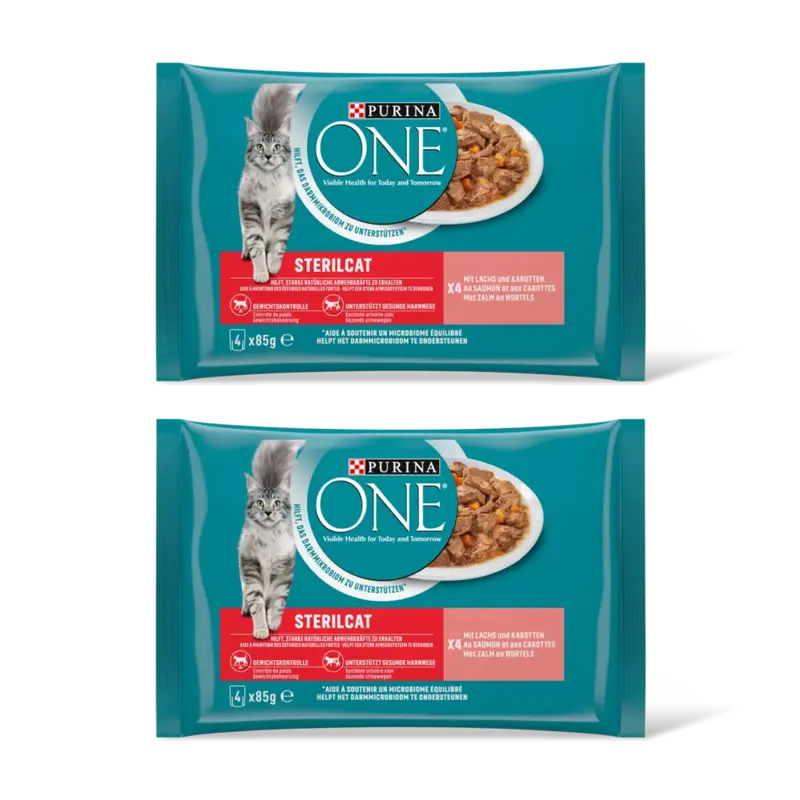 Sterilcat met zalm en wortels 2-pack