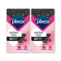 Libresse Dailies black inlegkruisjes 2-pack