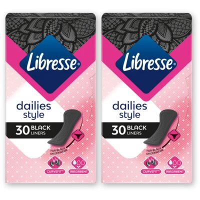 pdp-image-Libresse Dailies black inlegkruisjes 2-pack