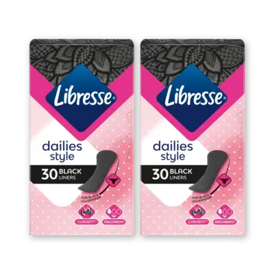 pdp-image-Libresse Dailies black inlegkruisjes 2-pack