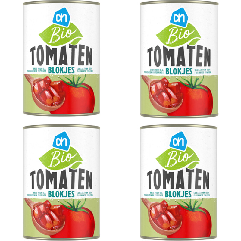 Een afbeelding van AH Tomatenblokjes 4-pack