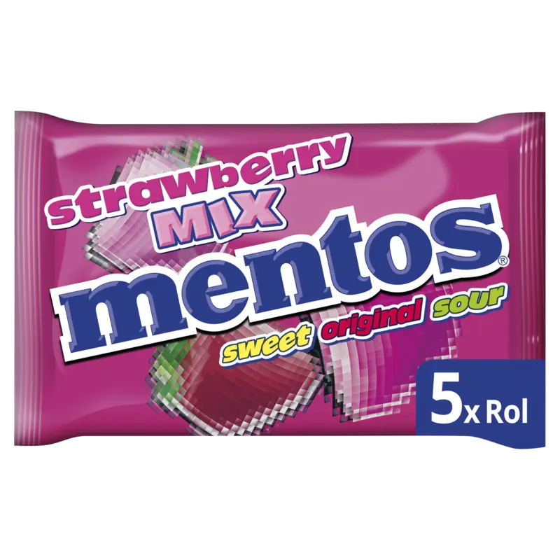Mentos Strawberry mix 5-pack