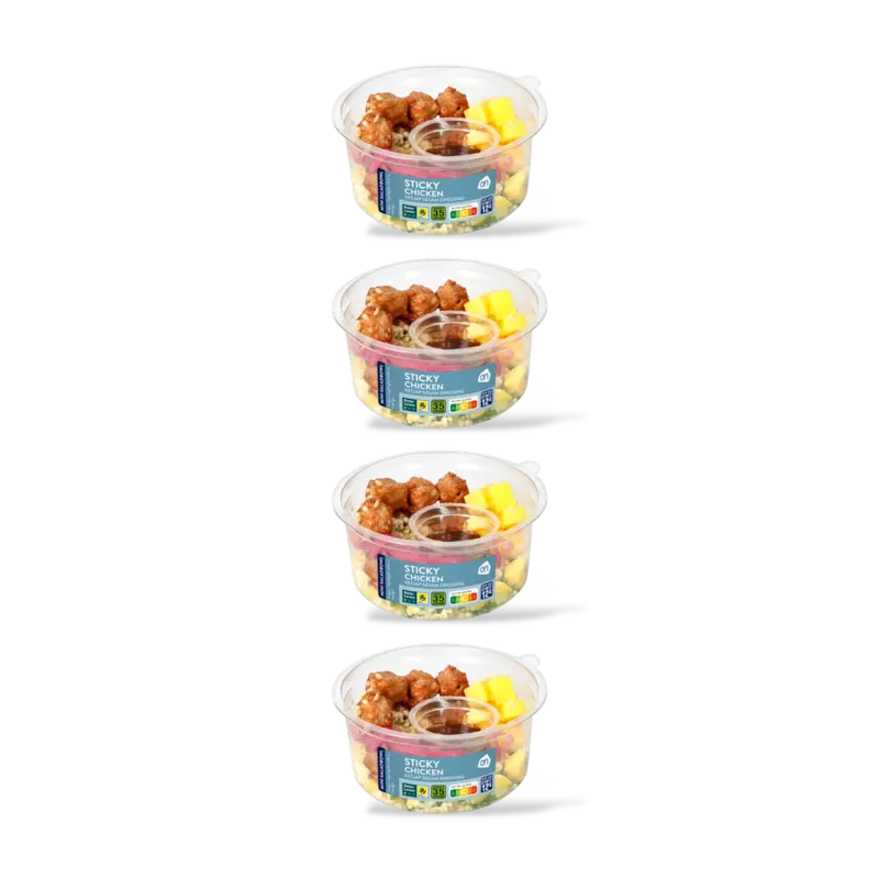 Mini saladbowl sticky chicken 4-pack